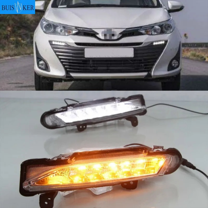 For Toyota Yaris 2017 2018 Waterproof 12v Led Drl Daytime Driving