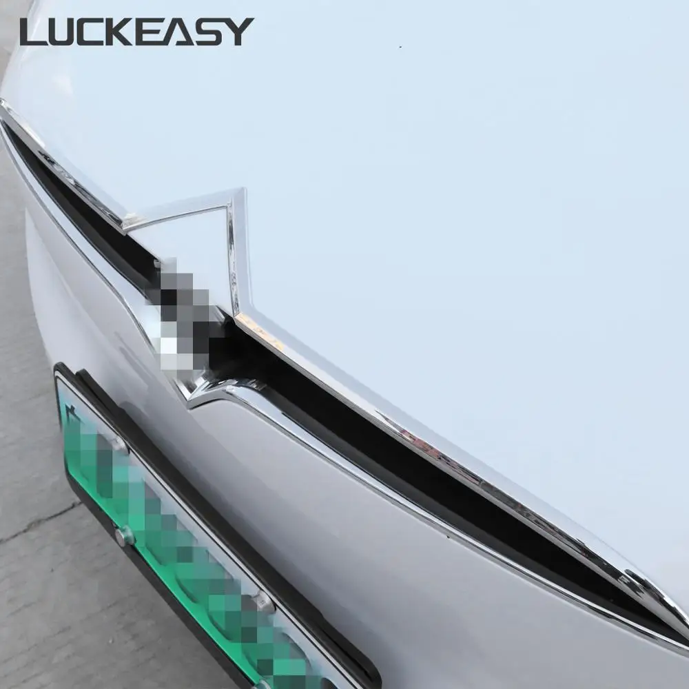 LUCKEASY ABS networ k модификация посылка для Tesla модель X- автомобиля Передняя сетка отделка полосы углеродного волокна