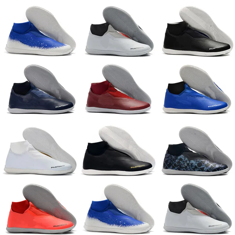 

2019 New Mens High Ankle Football Boots EA Sports Phantom Vison Academy DF IC TF Soccer Shoes Superfly Phantom Indoor Turf Socce