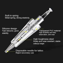 

50pcs Disposable Tattoo makeup Bayonet Cartridge Needle 1R 3R 5R 5F 7F Permanent Makeup tattoo machine Nano needles