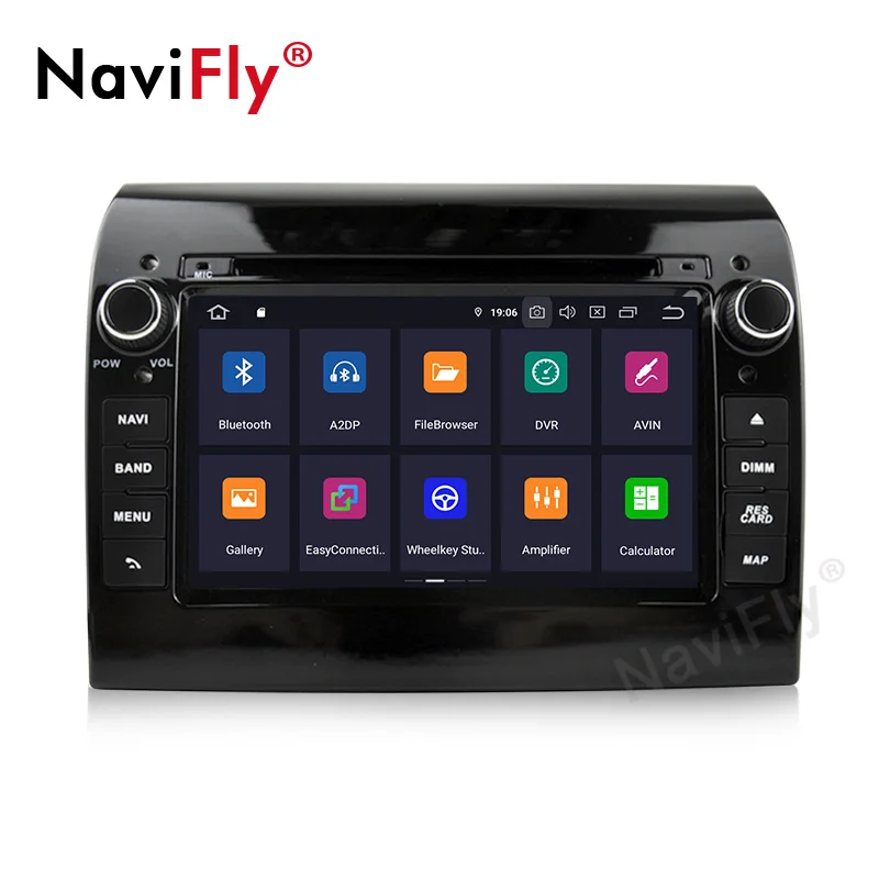 Best NaviFly Android 9.0  Octa Core CAR DVD GPS navigation player For FIAT DUCATO car RADIO stereo player with WIFI support OBD DAB 3