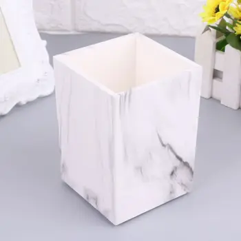 

Marble Desk Pen Pencil Holder Case Box Makeup Brush Office Organizer Stationery