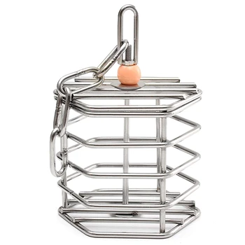 

Pet Bird Parrot Squirrel Bold Stainless Steel Food Hanging Cage Foraging Toys Macaw Cockatoo Hunt Feeder Entertainment Toys