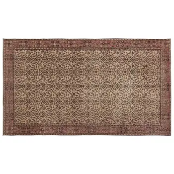 

Handmade Brown Vintage Overdyed Turkish Area Rug 158x272 Cm-5'2''X8'11''
