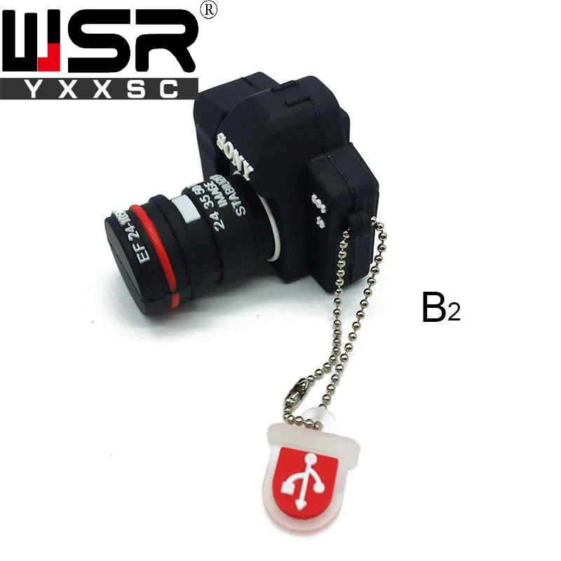 Милый мультфильм SLR камера usb2.0 флэш-накопитель 32 Гб 64 Гб 128 ГБ высокоскоростной водонепроницаемый usb память 4 ГБ 8 ГБ 16 ГБ лучший компьютер подарок