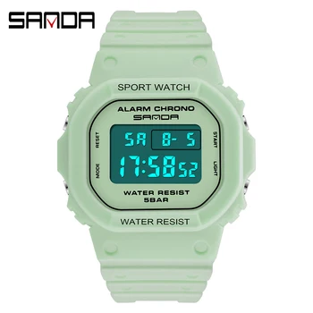

SANDA G style Multifunction Electronic Sport Watch Woman Waterproof Student Wristwatches Big Dial Clock Gift Montre Femme