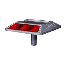 4 шт. СВЕТОДИОДНЫЙ Алюминиевый Солнечный дорожный штифт с хвостовиком, непрерывный Солнечный СВЕТОДИОДНЫЙ светильник дорожный штифт