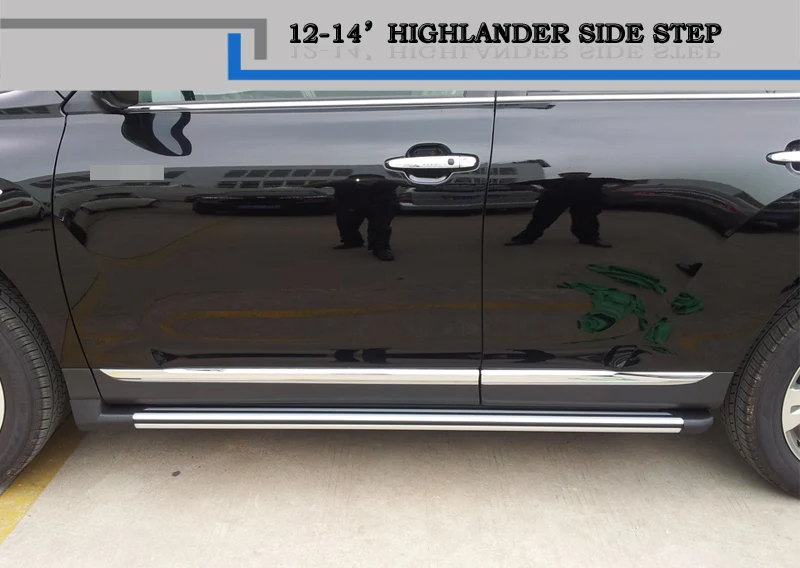 Беговая доска подходит для T. oyota Highlander 2012 2013 2 шт. Левая Правая боковая ступенька nerf бар Автомобильная педаль боковая лестница боковая планка