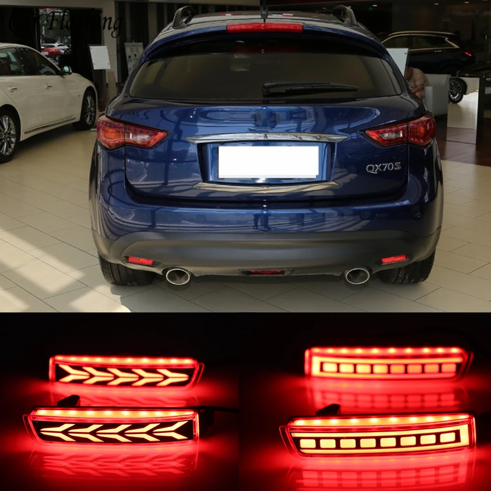 Car Flashing 2pcs Led For Infiniti Qx70 2013 2014 2015 2016 2017 2018