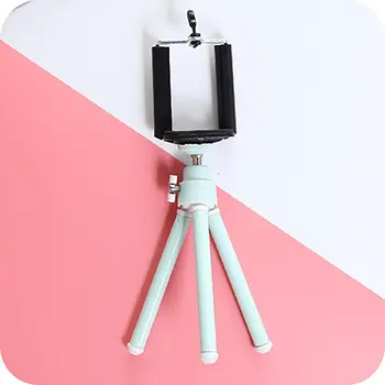 

Telescopic Design Aluminum Alloy Tripod Bracket Portable Phone Holder Camera Mobile Phone Tripods Foldable Desktop Stand