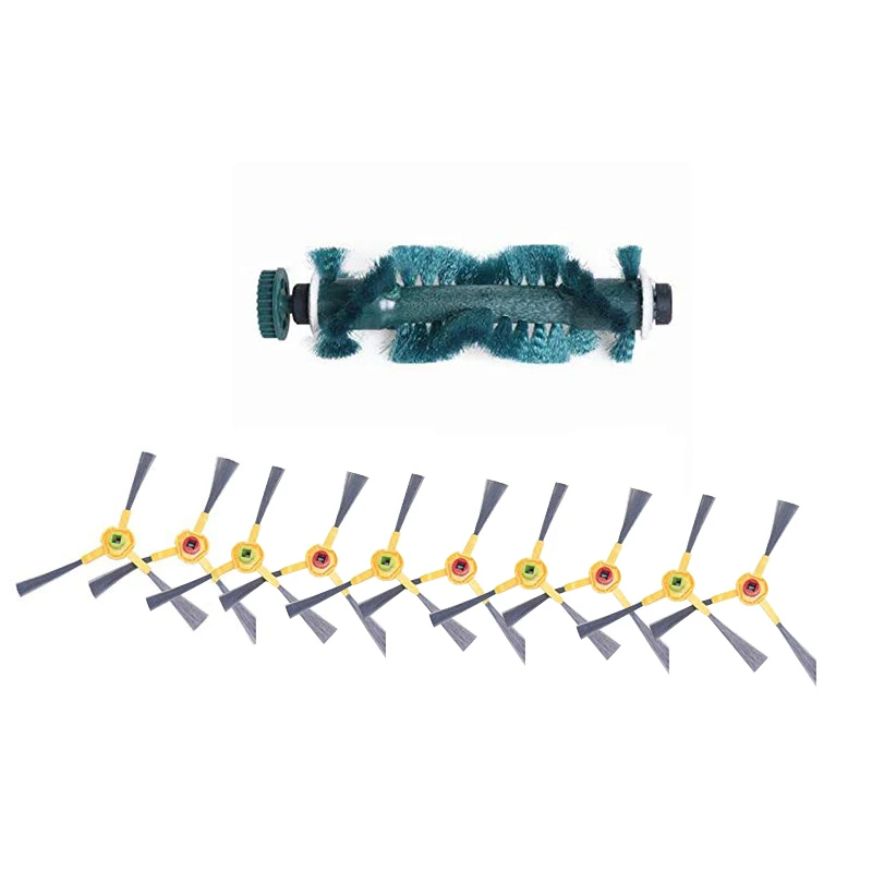 

1X Main Agitator Brush+ 10XSide Brush for Ecovacs Deebot Deeboo D73 D76 Pack Tool Side Main Brushes Accessories