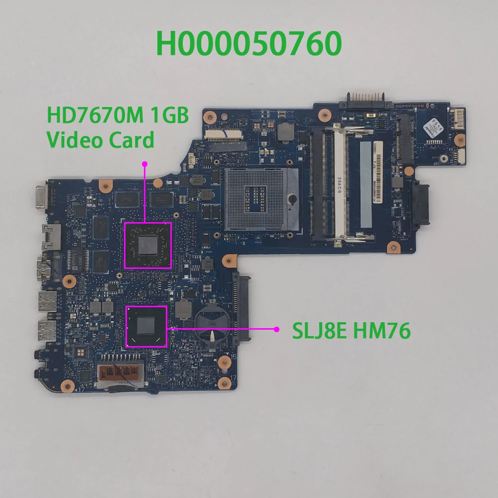H000050760 w HD7670M 1GB графика для ноутбука Toshiba Satellite L850 C850 C855 материнская плата ПК |