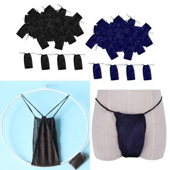 

200PCS Women Disposable Underwear Briefs Non-woven Shorts for Sauna Steaming SPA Beauty Salon Hotel Outdoor Use - Blue & Black