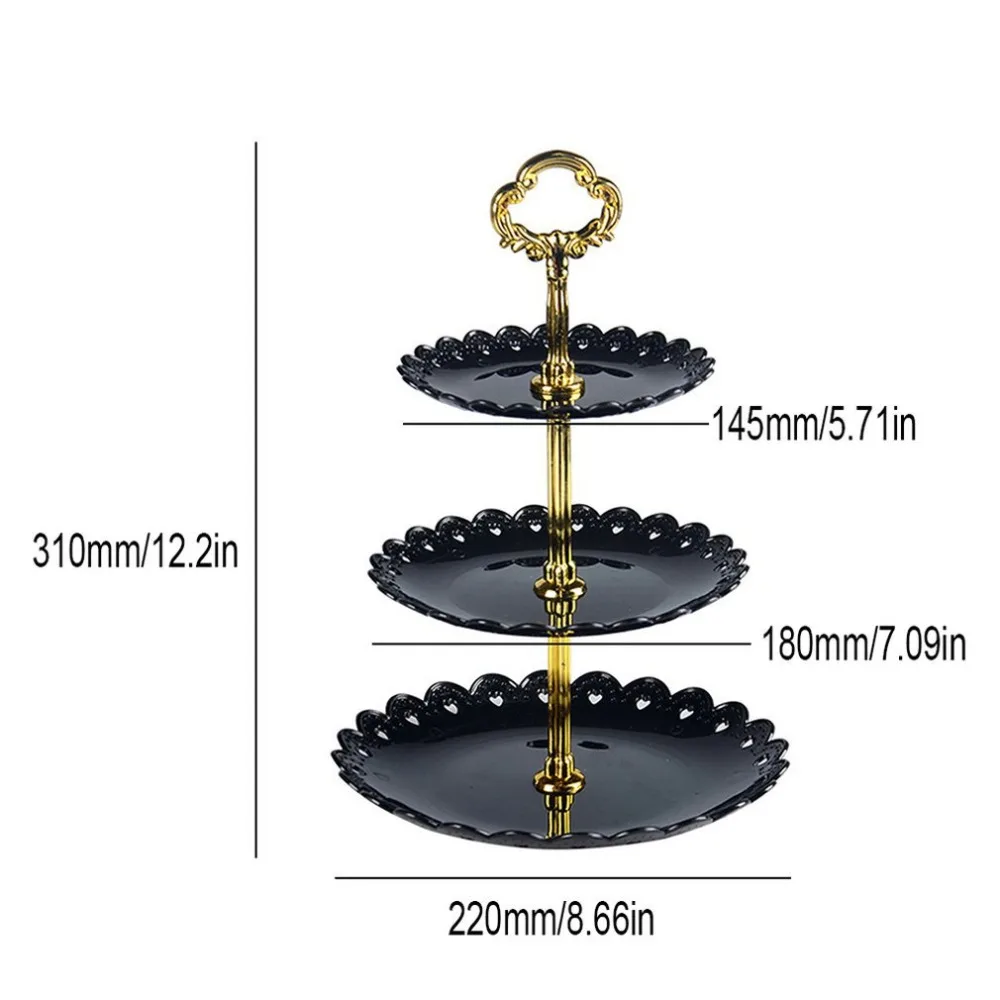Тарелка для фруктов в европейском стиле трехслойная стойка для закусок гостиная фруктовая чаша свадебный торт стойка конфетная стойка