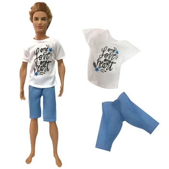 

NK One Set Prince Ken Doll Clothes Fashion Suit Cool Outfit For Barbie Doll Boy KEN Doll Best Children's Birthday Presents Gift