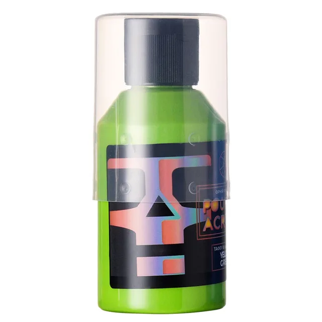 OPHIR 100ML Professional Pouring Acrylic Paint Fluid Marbling Paint for Artist DIY Art Supplies 36 Colors for Choose NO.18 YELLOW GREEN