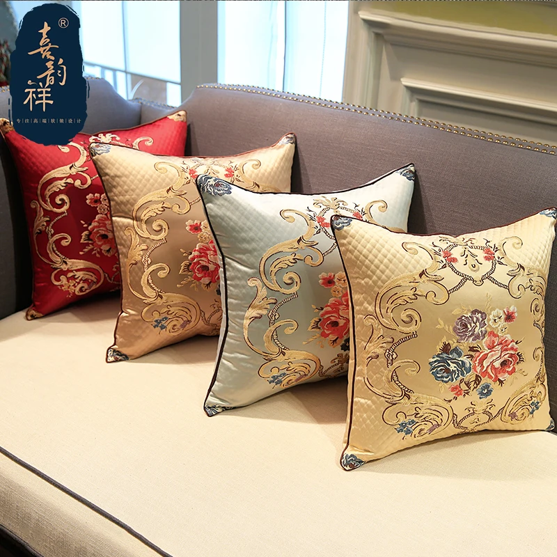 

Luxurious Nordic Style Europe Throw Cushion Cover Pillow Case Flower Cushion for Decorative Pillowcover for Sofa Home Decor