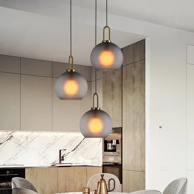 

Modern Glass Pendant Light Nordic Dining Room Kitchen Light Designer Hanging Lamps Avize Lustre Lighting