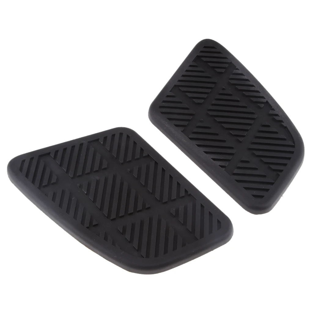 2 Pieces Motorcycle Gas Fuel Tank Rubber Pad Protector for Retro Cafe Racer