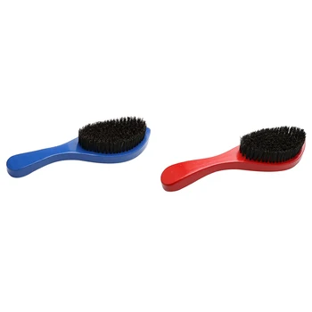 

Big Long Bending Beard Brush Modeling Shaving Brush Beard Wooden Comb Hair Tools Natural Boar Bristle Brush