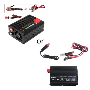 

600W Power Inverter DC 12V to 220V AC Cars Inverter with Car Adapter & USB Port W91F