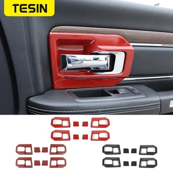 

TESIN Interior Accessories for Dodge RAM 1500 Car Inner Door Handle Bowl Decoration Cover Stickers for Dodge RAM 1500 2011-2017
