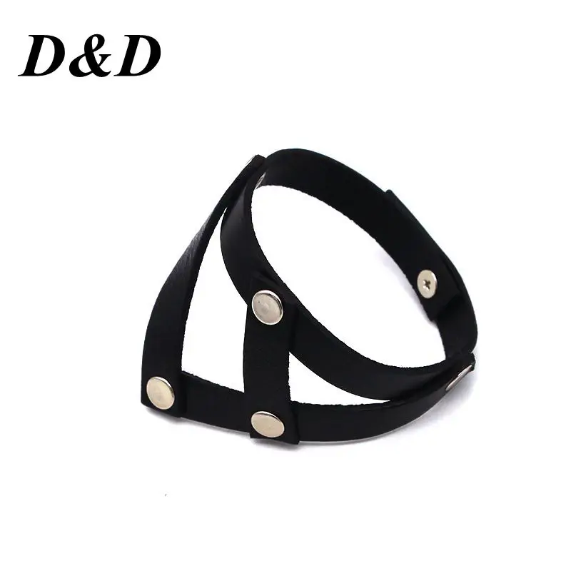 

Newest Design Black Genuine Leather Charms Bracelet for Men Simple Blank Design Amazing Width Bracelet & Bangle