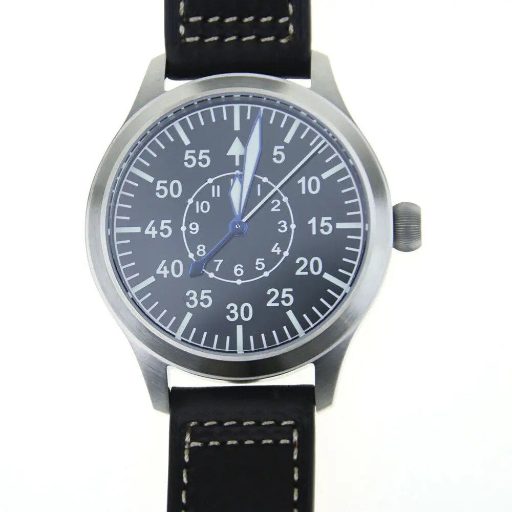 

Mens FOD high beat pilot diver watch 300m enamel dial flieger b-uhr typeB