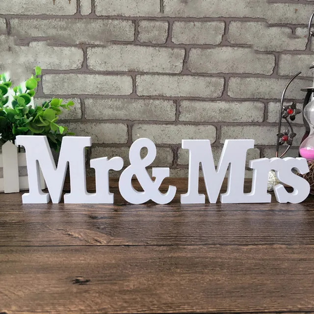 Свадебный декор 1 набор/3 шт. с надписью Mr & Mrs|Украшения своими руками для