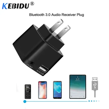 

Kebidu Portable Adapter USB Wall Charger Travel US EU Plug Wireless Bluetooth 3.5mm Audio Music Stereo A2DP Receiver for Phone