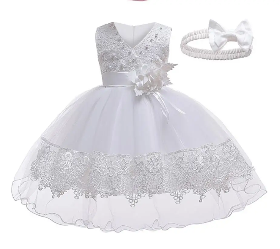 Платье-смокинг для малышей кружевные платья принцессы с цветочным узором для маленьких девочек свадебные или вечерние платья для маленьких девочек, Vestidos, для детей 1 года, на день рождения