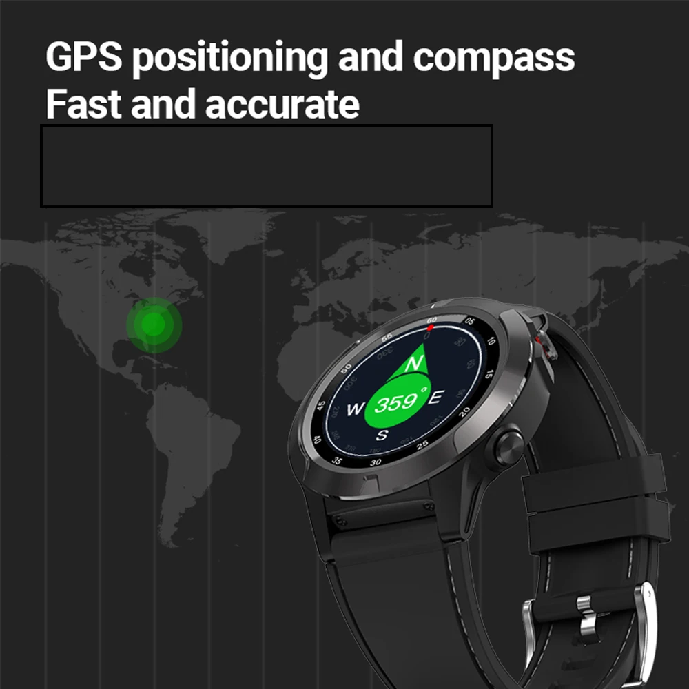  Makibes M4 Smart uhr Kompass Multi-sprache GPS Männer Sport Heart Rate Monitor Call Nachricht Erinn
