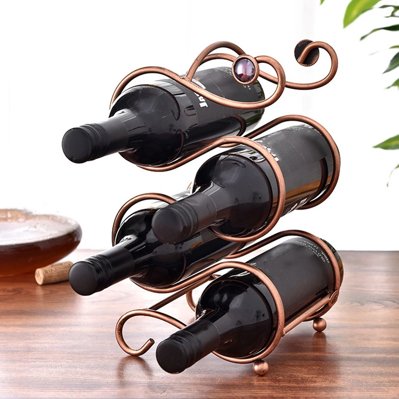 

Wine Rack Decoration European Wrought Iron Wine Rack Six Bottles of Creative Fashion Home Decoration Iron Wine Bottle Holder