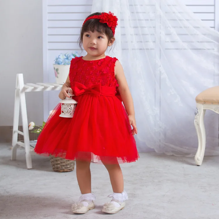

2018 Summer New Style Baby BABY'S FIRST Month Formal Dress Infant Princess Dress Lace Mesh Dress Children Summer Thin Dress