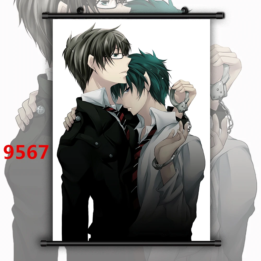 Синий Exorcist Okumura Bros Yukio Rin Аниме Манга HD Печать настенный плакат свиток
