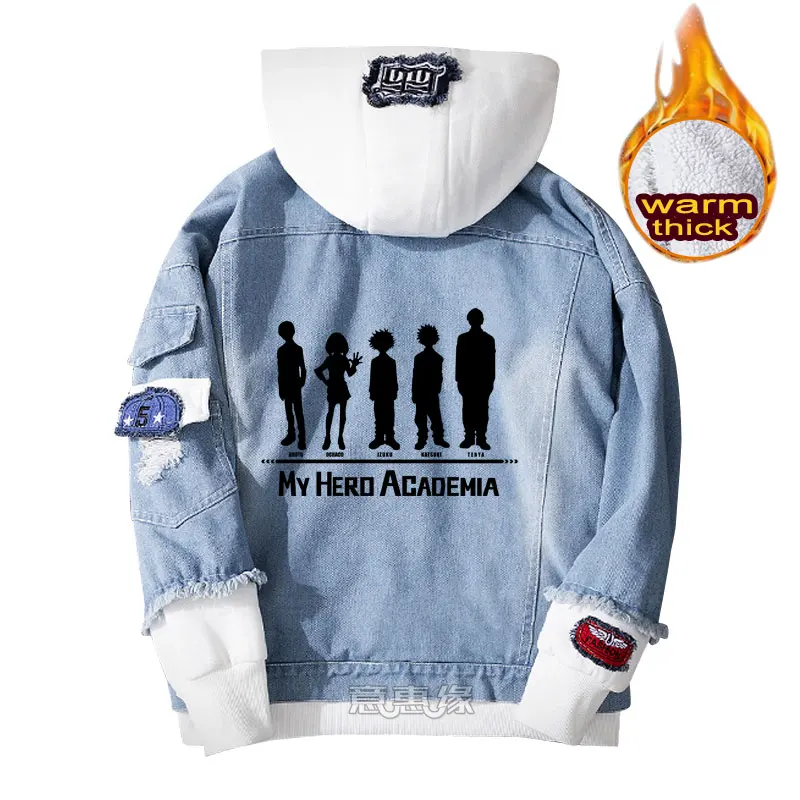 Boku No My Hero Academy hoodie Midoriya izku, пальто для косплея, джинсовая куртка для мужчин, зимняя женская джинсовая верхняя одежда, теплая толстовка