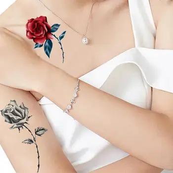 

Body Art Waterproof Temporary Tattoos Butterfly Flower Temporary Tattoo Design Natural Sticker Arm Waterproof Fake Shoulder D2E9