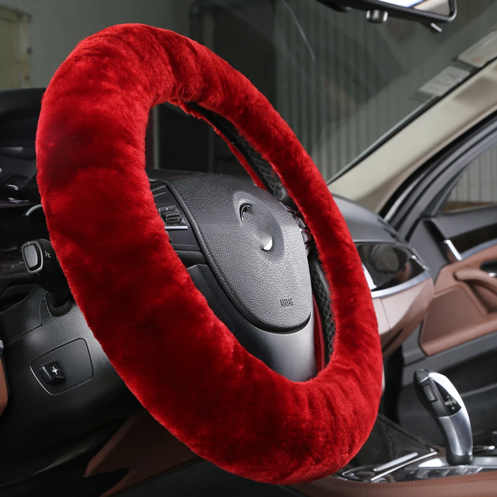 Оригинальные овечьи Чехлы для рулевого колеса автомобиля|Чехлы на руль| |