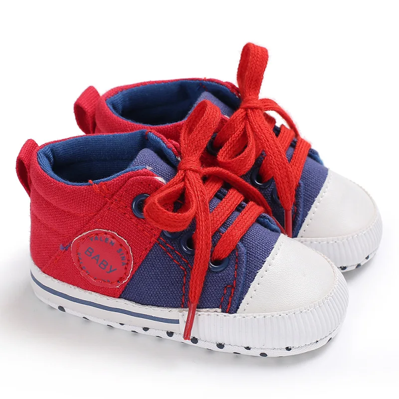 Новые Детские парусиновые Кроссовки для новорожденных, спортивная обувь для маленьких мальчиков и девочек, детские, с мягкой подошвой, Нескользящие, для первых шагов 0-18 месяцев - Цвет: Model 3-Red