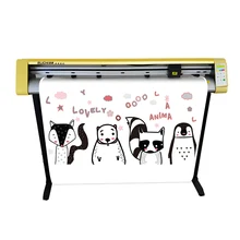 Контурный режущий плоттер автоматическая подача 1350 мм с подставкой Виниловая Наклейка машина