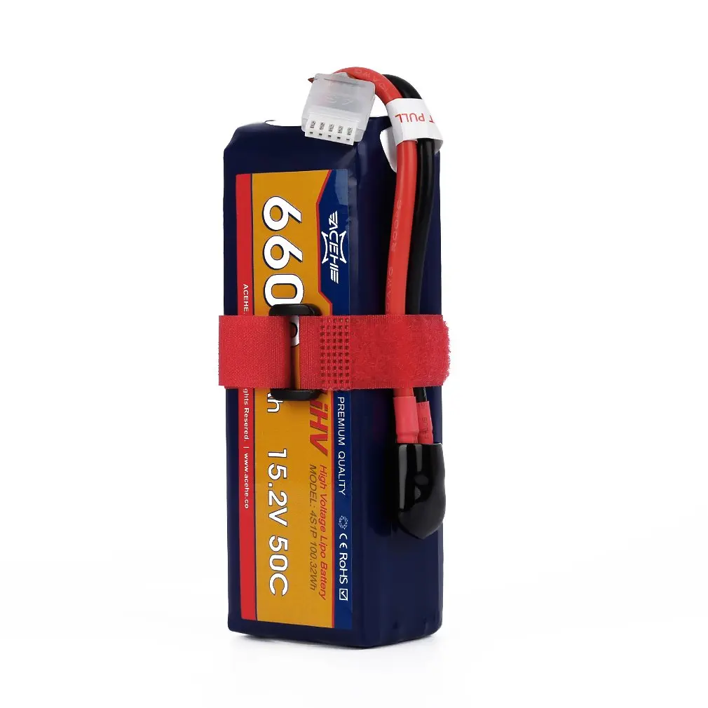 

ACEHE 15.2V 6600mAh 50C 4S1P 100.32Wh XT60 Plug High Voltage Lipo Battery
