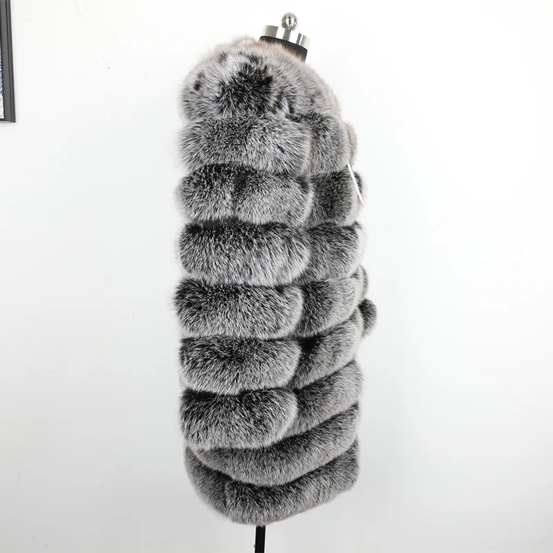 Maomaokong, натуральный Лисий мех, женский тонкий зимний жилет, натуральный Лисий мех, куртка, пальто, модное, теплое, натуральный мех, парка, длинное пальто