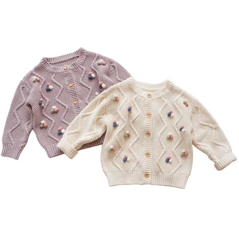 

cute dot cardigan age for 1 - 6 yrs baby boy girl autumn winter warm coats long sleeve knit tops children clothes casual sweater