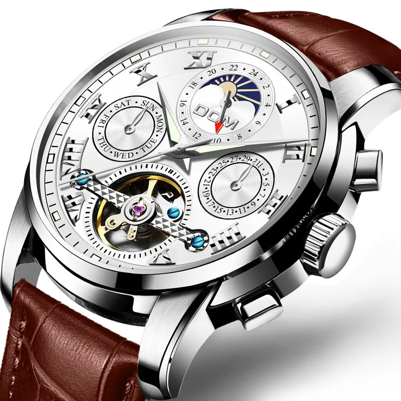

DOM (Dom) Watch Fully Automatic Analog Watch Hollow out MEN'S Watch Waterproof-Swimming Bath M-75L-7MH