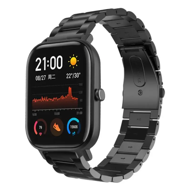 Ремешок из нержавеющей стали для часов Xiaomi Huami Amazfit GTS/GTR 42 мм комплект