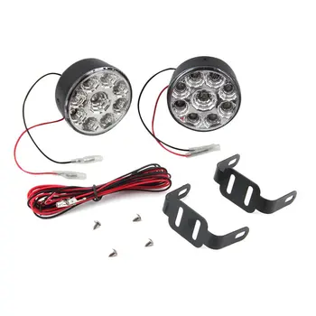 

2pcs/Pair Universal 9 LED Round Daytime Driving Running Light DRL Car Fog Lamp Headlight For Off-Road Car Truck