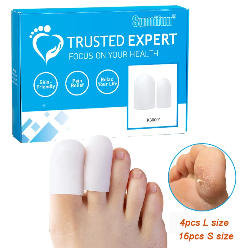 20pcs/set Adjustable Gel Foot Toe Tube Cover Thumb Sleeve Protector Foot Corns Blisters Bunion Toe Separator Foot Toe Care Tool