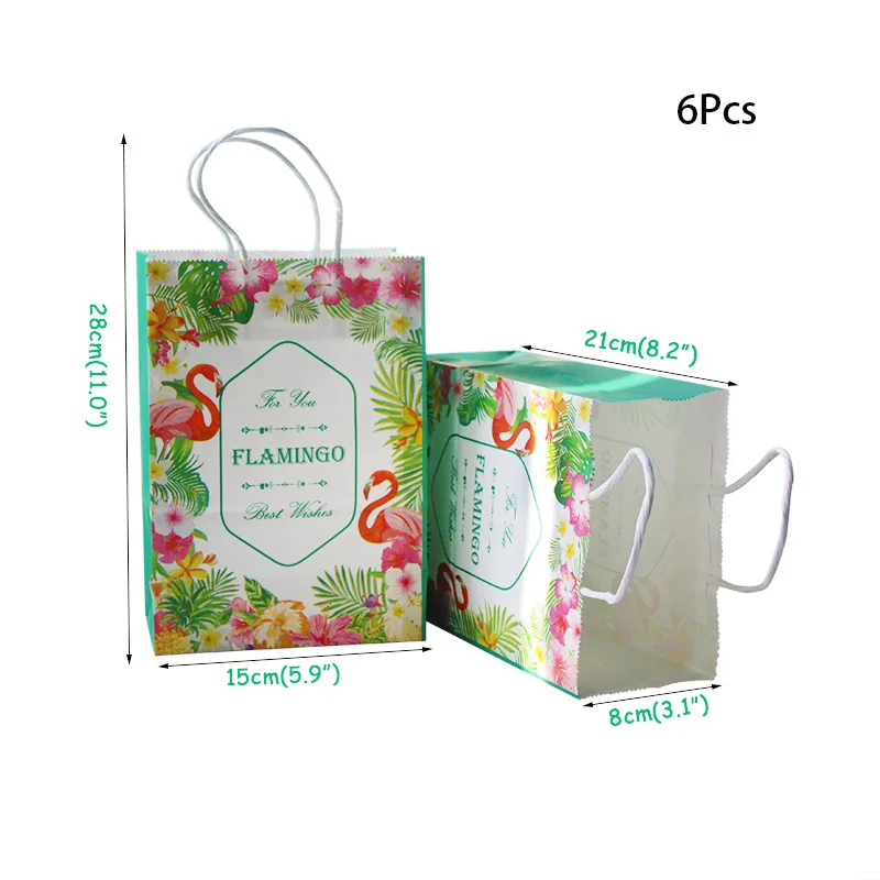 6pcs flamingo WEIGAO 1 Набор для детского душа, Подарочная коробка для конфет, подарочные коробки, сумки для детей, детские украшения для дня рождения, свадьбы - Цвет: 6pcs flamingo
