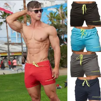 Men's Quick-drying Fitness Swimming Trunks Swimwear Sports Gym Run Shorts Casual Summer Beach Board Shorts 1