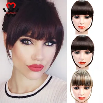 

MANWEI Women Fake Synthetic hair Bangs Extensions False Fringe Clip On Fringe Hair Claws Brown Blonde Fashion Hair extensions